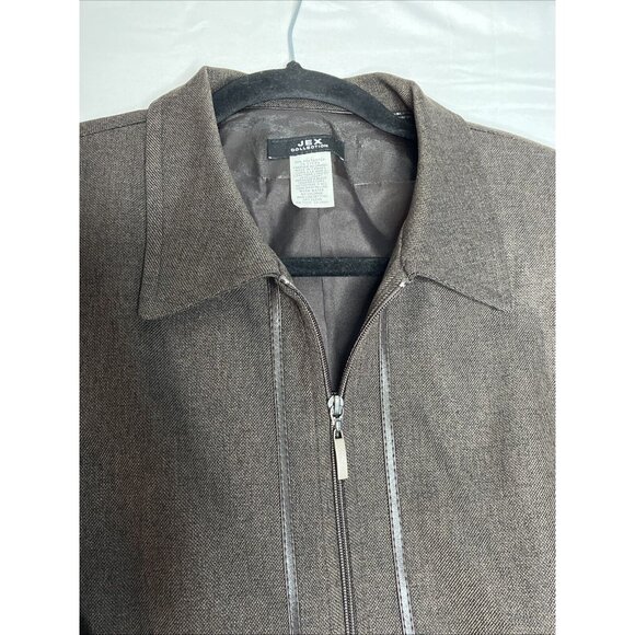 Jex Collection Women’s 2 Piece Brown Suit Skirt & Jacket Blazer Set Size 16 (46) - Picture 7 of 16